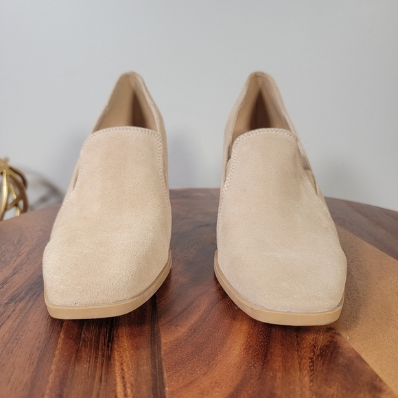 Joie Tan Block Heel Loafers Size 8 Classic Heels - Picture 8 of 15